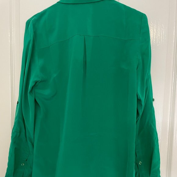 Green silk shirt - Picture 4 of 7